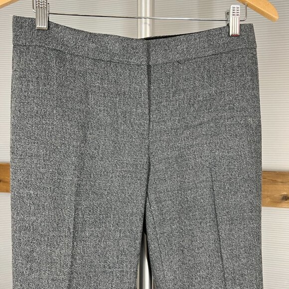 Elie Tahari 98% Wool Medium Gray Tweed Wide Leg Trouser Pants Sz 6 - Picture 2 of 15